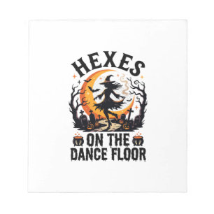 Halloween Witch Dance Night Notepad