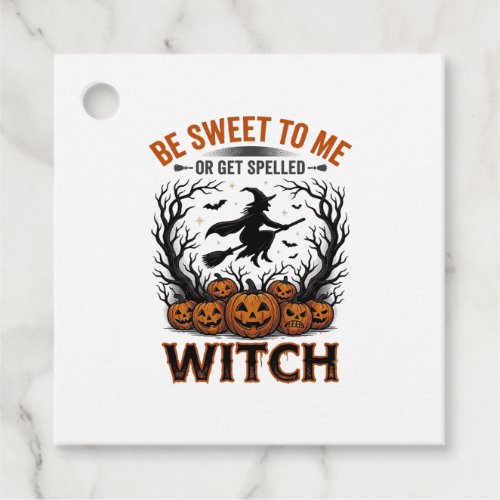 Halloween Witch Design Be Sweet Or Get Spelled_1 Favor Tags