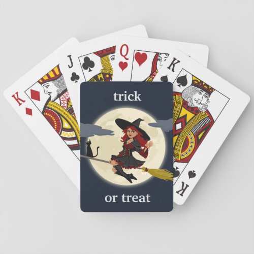 Halloween Witch Design Playing Cards