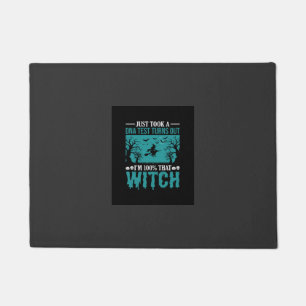 Halloween Witch DNA Test Design Doormat
