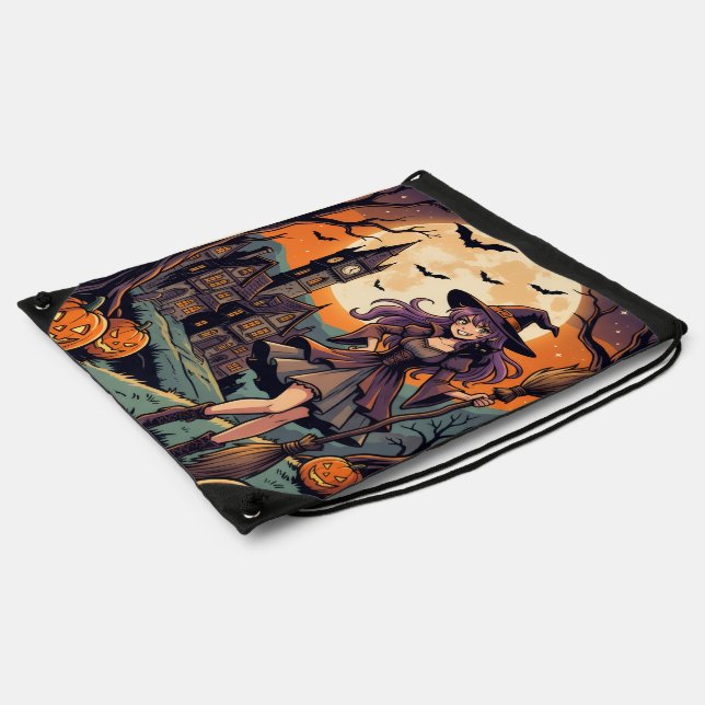 Halloween Witch Drawstring Bag (Side)