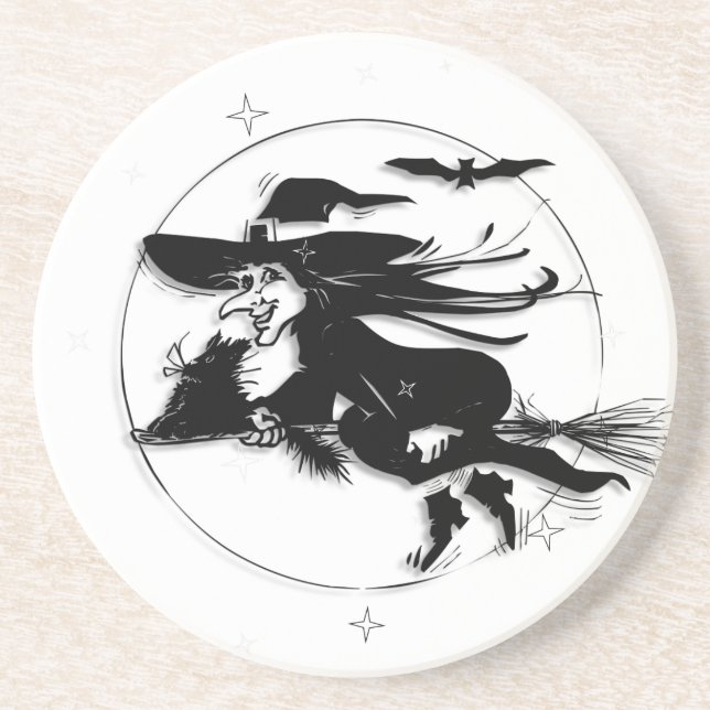 Halloween Witch Drink Coaster (Front)