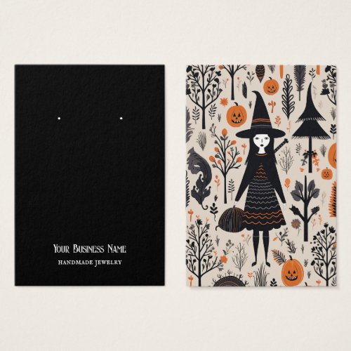Halloween Witch Earring Display Card