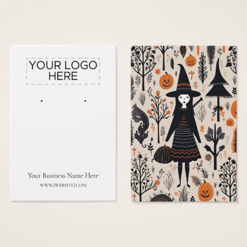 Halloween Witch Earring Display Card