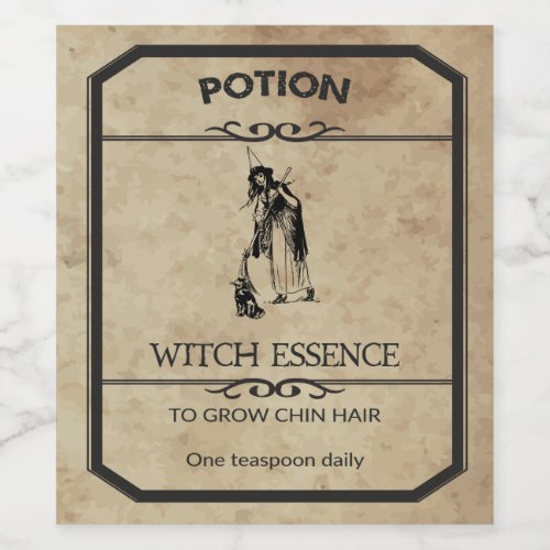 Halloween Witch Essence Apothecary Wine Label
