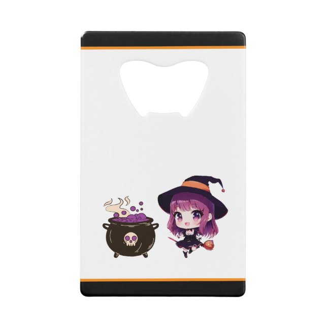 Halloween/witch/fall/October Credit Card Bottle Opener (Front)