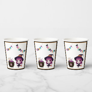 Halloween/witch/fall/October Paper Cups