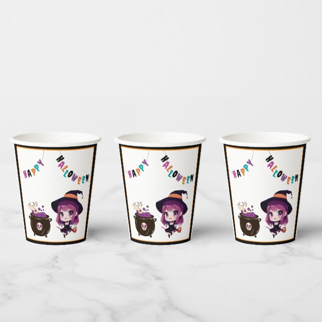 Halloween/witch/fall/October Paper Cups (Multi)