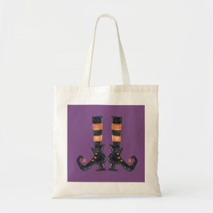 Halloween Witch Feet Tote Bag