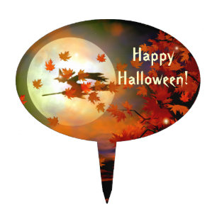 Halloween Witch Flight Cake Topper