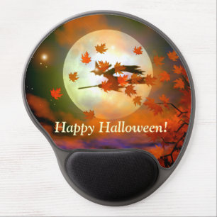 Halloween Witch Flight Gel Mouse Pad