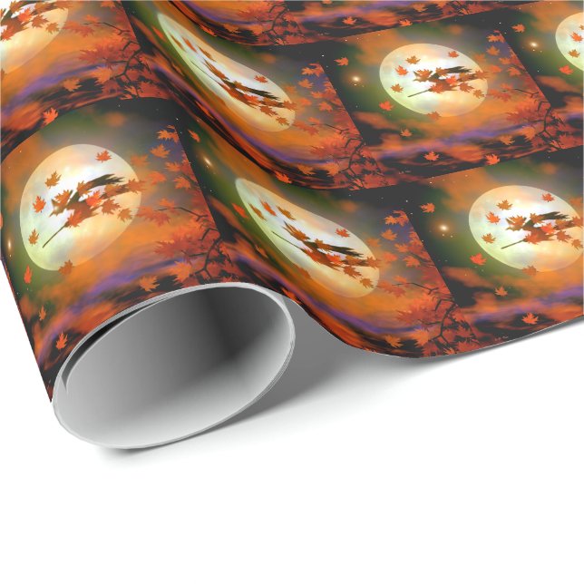 Halloween Witch Flight Wrapping Paper (Roll Corner)