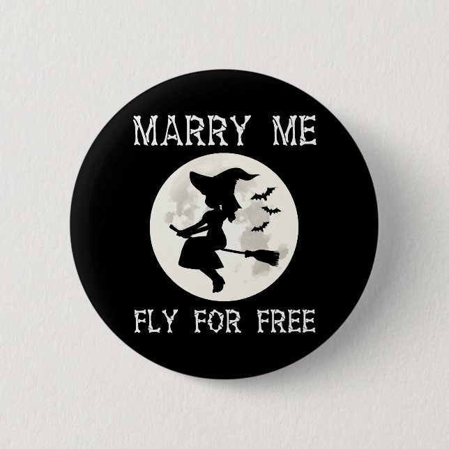 Halloween Witch Funny for Women Wiccan Witchcraft Button (Front)