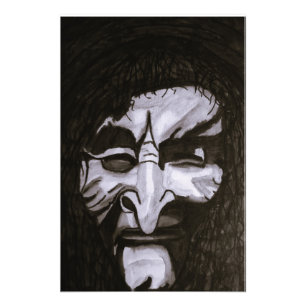 HALLOWEEN WITCH GIVES THE EVIL EYE  PHOTO PRINT