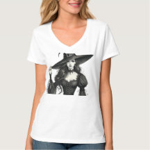 Halloween Witch Graphic Women's Shirt