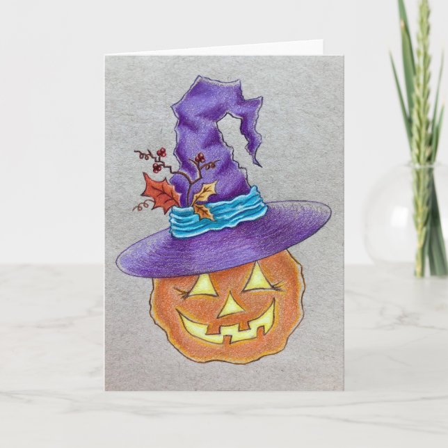 Halloween Witch greeting card (Front)