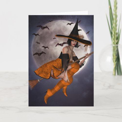 Halloween Witch Greeting Card