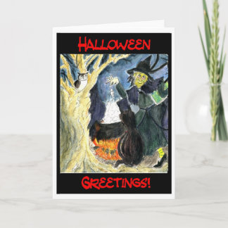 Halloween Witch Greeting Card