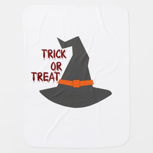 Halloween Witch Hat Trick Or Treat Baby Blanket