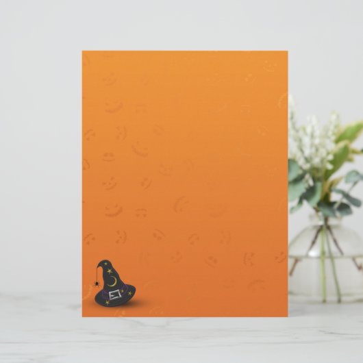 Halloween Witch Hat with Spider (Standing Front)