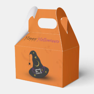 Halloween Witch Hat with Spider Favor Boxes