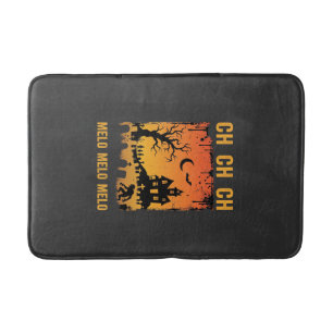 Halloween Witch Haunted House Silhouette Art_1 Bath Mat