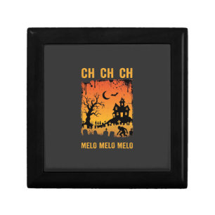 Halloween Witch Haunted House Silhouette Art_1 Gift Box