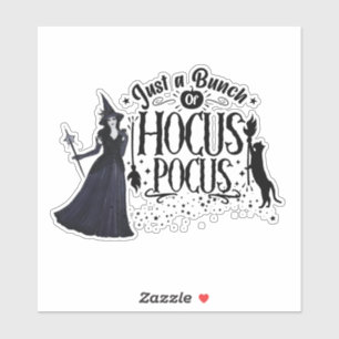 Halloween witch hocus pocus design sticker