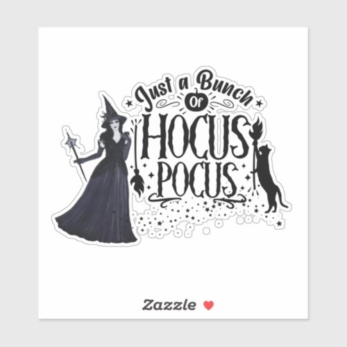 Halloween witch hocus pocus design  sticker