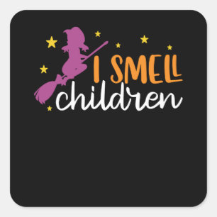 Halloween Witch Hocus Pocus I smell children Square Sticker