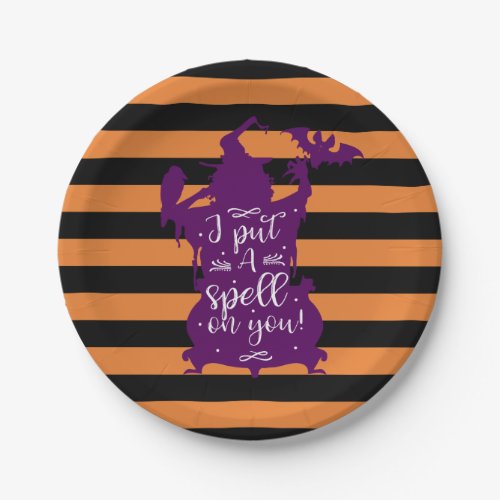 Halloween Witch I put a spell on you Fun Festive Paper Plates