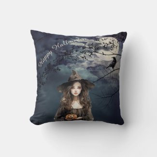 Halloween Witch in Moonlight 