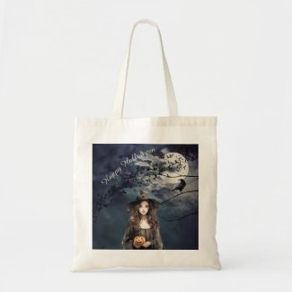 Halloween Witch in Moonlight 