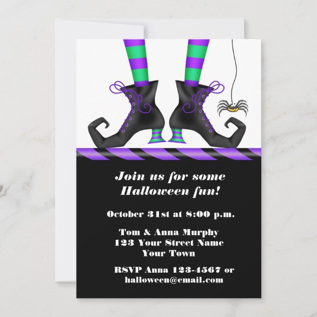 Halloween Witch Invitation (Front)