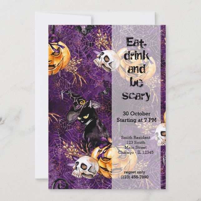 Halloween Witch Invitation (Front)