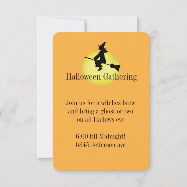 Halloween Witch Invitation (Front)