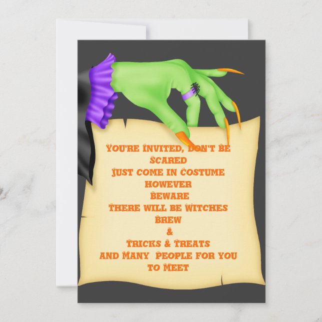 HALLOWEEN WITCH INVITATIONS (Front)