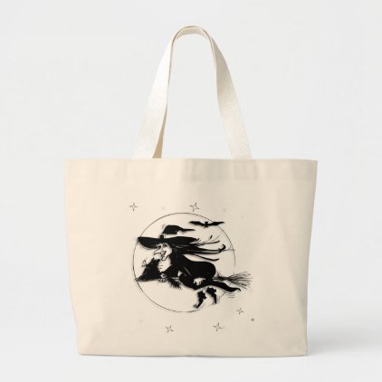 Halloween Witch Large Tote Bag