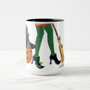 Halloween witch legs and shoes, If The Shoes Fit.. Mug