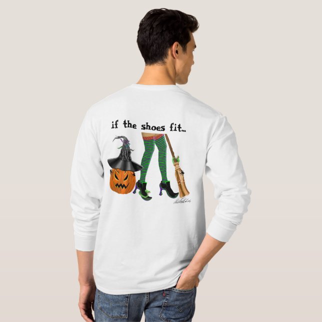 Halloween witch legs and shoes, If The Shoes Fit.. T-Shirt (Back Full)