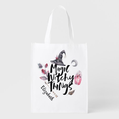 Halloween Witch Magic Witchy Things Grocery Bag