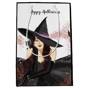 halloween, witch medium gift bag
