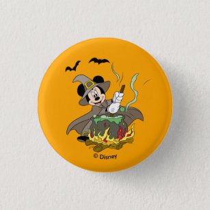 Halloween Witch Minnie Mouse Button