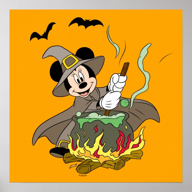 Halloween Witch Minnie Mouse Poster (Front)