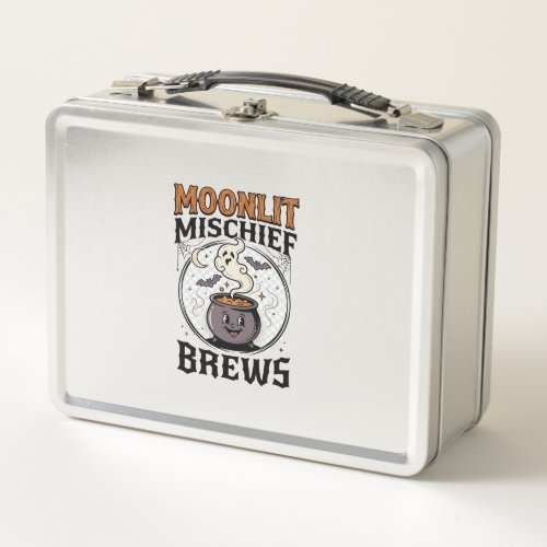 Halloween Witch Moon Mischief Metal Lunch Box
