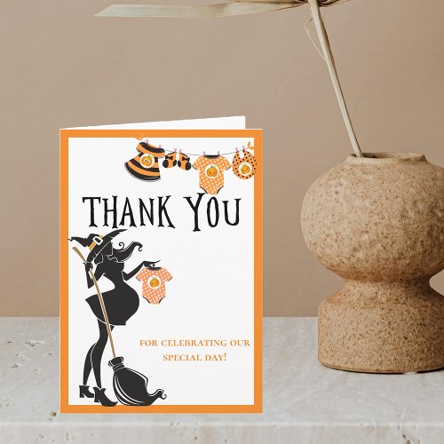 Halloween Witch October Baby Shower Thank you