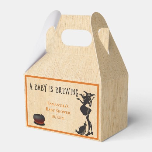 Halloween Witch October Baby Shower Thank you Favo Favor Boxes