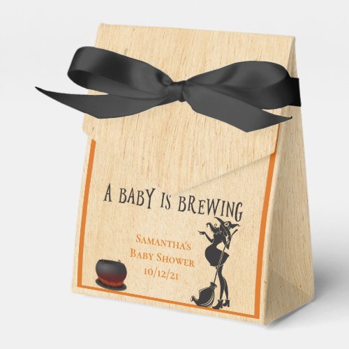 Halloween Witch October Baby Shower Thank you Favor Boxes