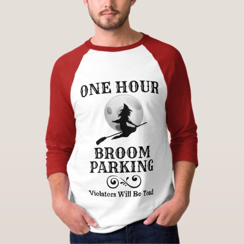 Halloween Witch One Hour Broom Parking T_Shirt
