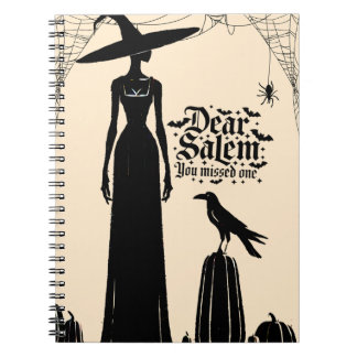 Halloween Witch Orange Spiral Notebook